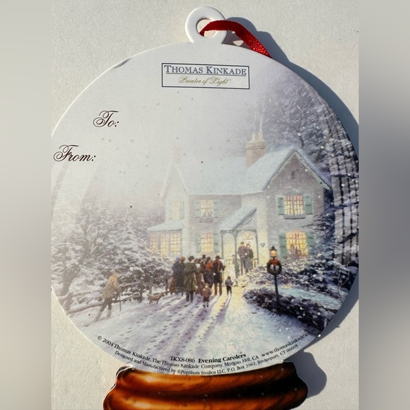 Thomas Kinkade Christmas 12 Pop Up Ornaments Gift Tags With 16 Envelopes Vintage - Picture 7 of 14